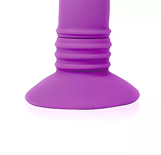 Фиолетовый силиконовый вибромассажер Cosmo для стимуляции точки G, на присоске - 12 см.