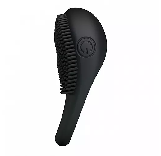 Силиконовое эрекционное кольцо Baile "Thorns" с вибрацией и «клиторальной щёточкой»