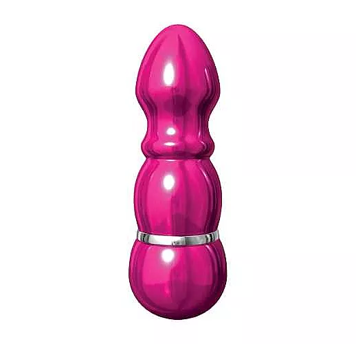 Алюминиевый рельефный вибратор PINK SMALL - 7,5 см.