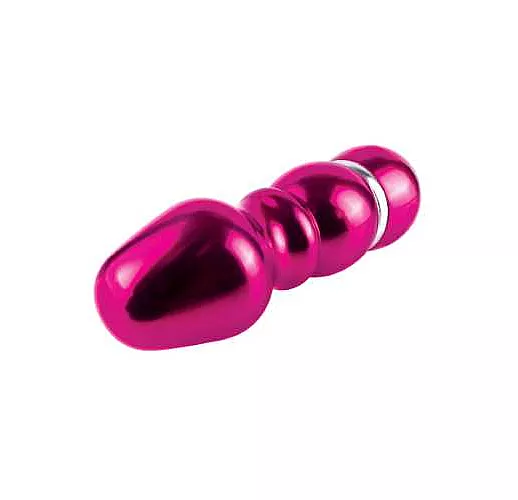 Алюминиевый рельефный вибратор PINK SMALL - 7,5 см.