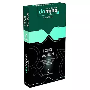 Презервативы Domino Classic "Long Action" с пролонгирующим эффектом - 6 шт.