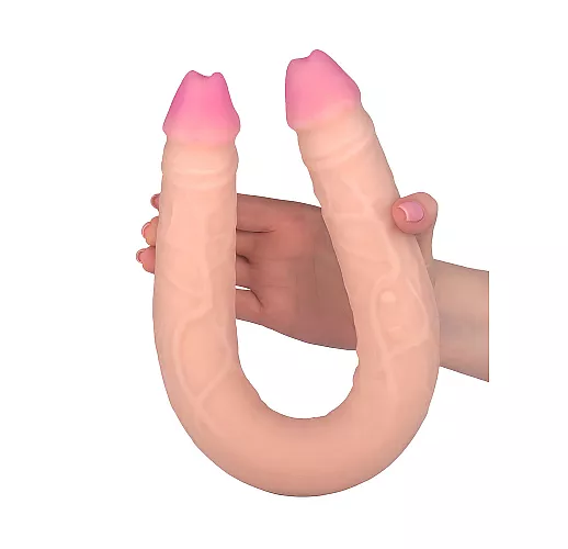 Двусторонний фаллоимитатор из киберкожи "NeoSkin" - 49,5 см.