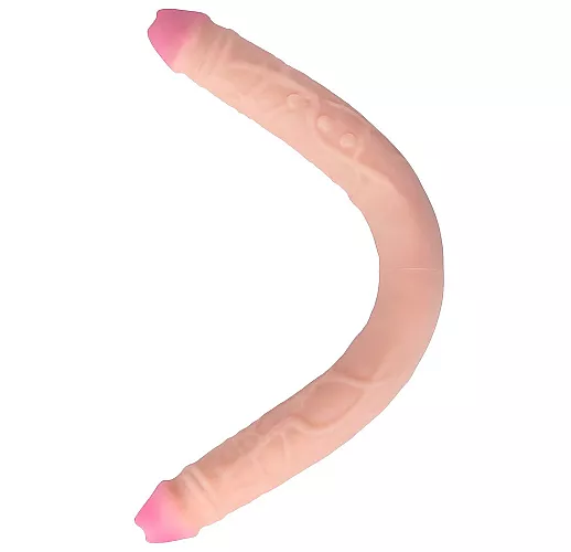 Двусторонний фаллоимитатор из киберкожи "NeoSkin" - 49,5 см.