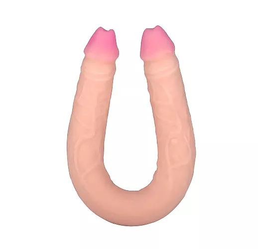 Двусторонний фаллоимитатор из киберкожи "NeoSkin" - 49,5 см.