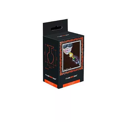 Золотистая анальная пробка с синим кристаллом - 7 см. Золотистая анальная пробка с синим кристаллом - 7 см.