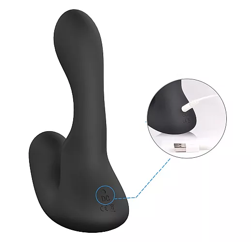 Массажёр простаты SE "Crease" с 9 режимами сгибания «кончика» и вибрацией, пульт ДУ, IPX6, USB