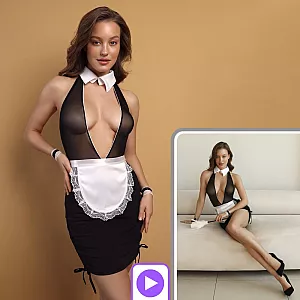 Игровой костюм "Властной горничной" Premium Cl. от Le Frivole из 5 предметов S-M