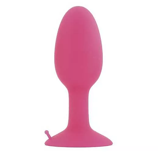 Розовая анальная втулка со стальным шариком внутри POPO Pleasure - 8,5 см.