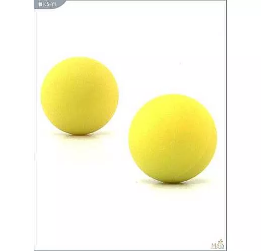 Металлические вагинальные шарики с жёлтым силиконовым покрытием