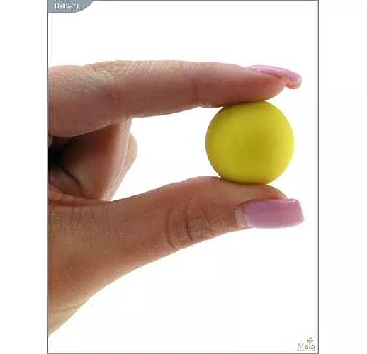 Металлические вагинальные шарики с жёлтым силиконовым покрытием