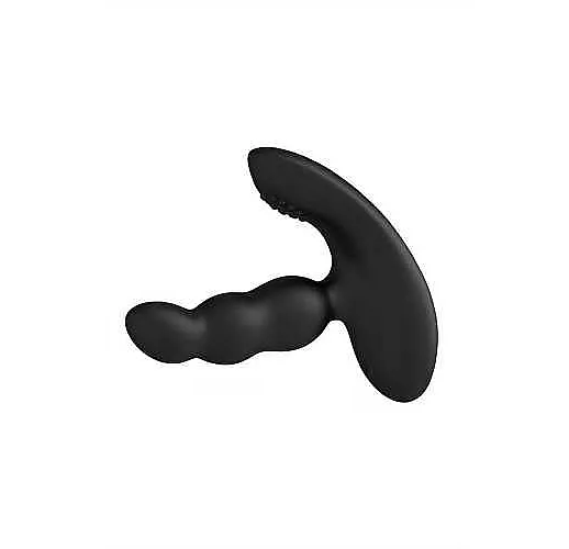 Черный силиконовый стимулятор простаты Levett Nitoc с пультом ДУ