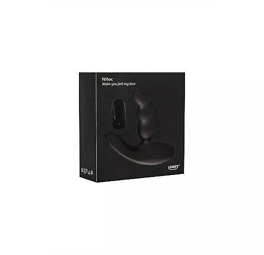 Черный силиконовый стимулятор простаты Levett Nitoc с пультом ДУ