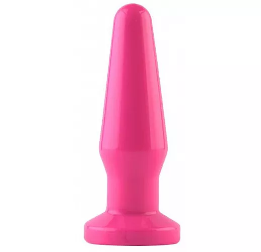 Розовая анальная втулка с закруглённой головкой POPO Pleasure - 12,4 см.