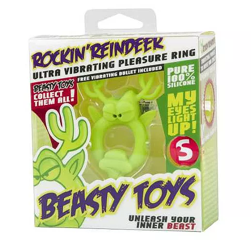Вибронасадка Beasty Toys Rockin Reindeer в форме оленя