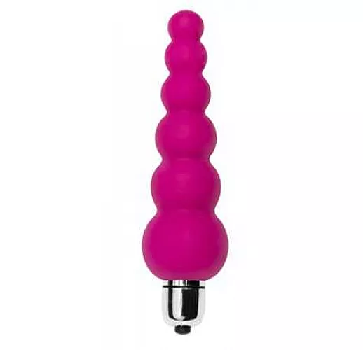 Анальный вибромассажер Lance в форме ёлочки - 14 см.