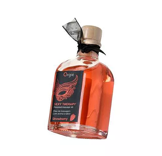 Массажное масло Orgie Lips Massage со вкусом клубники - 100 мл.