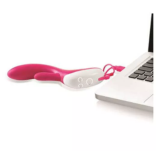 Розовый вибратор Nexus Bisous c ротацией - 23 см.