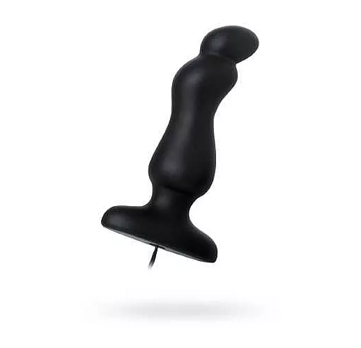 Чёрная анальная втулка G Point D-PENG с пультом - 12,3 см.