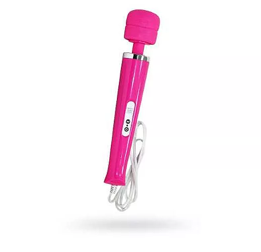 Розовый проводной вибромассажер Magic Wand