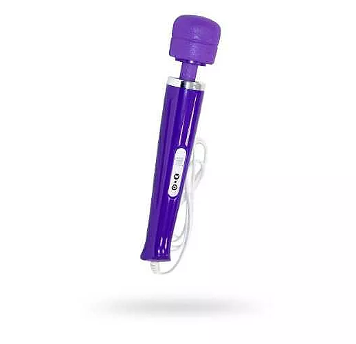 Фиолетовый проводной вибромассажер Magic Wand