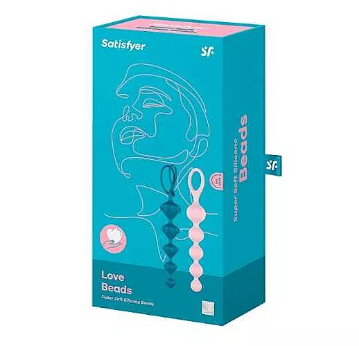 Набор из 2 цветных анальных цепочек Satisfyer Love Beads