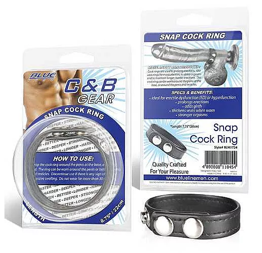 Кольцо на пенис из искусственной кожи на клепках SNAP COCK RING Кольцо на пенис из искусственной кожи на клепках SNAP COCK RING