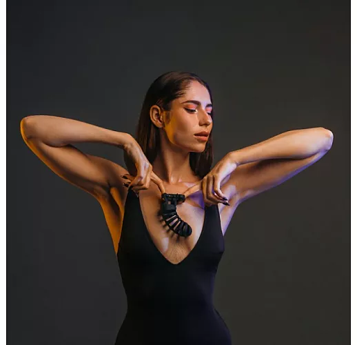 Силиконовый мужской пояс верности Party Hard "Romello Black" с замками «Ziplock» - 12,5 см.