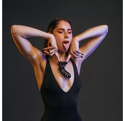 Силиконовый мужской пояс верности Party Hard "Romello Black" с замками «Ziplock» - 12,5 см.