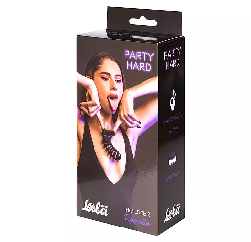 Силиконовый мужской пояс верности Party Hard "Romello Black" с замками «Ziplock» - 12,5 см.