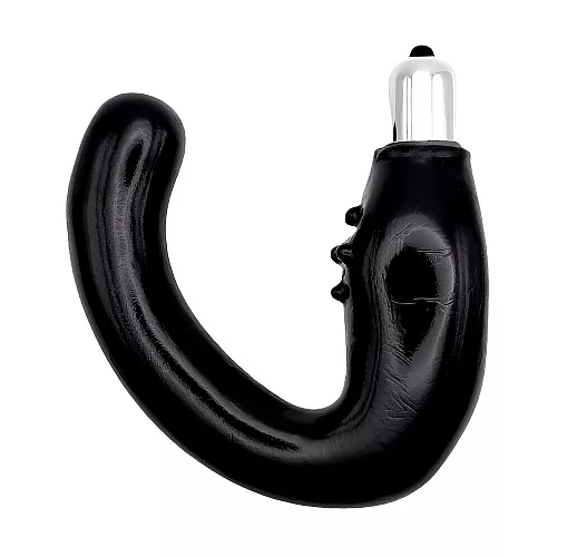 Вибромассажер простаты Baile "Double Strong Silent" с «шипиками» для стимуляции промежности - 14 см.