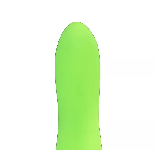 Салатовый эргономичный вибратор Sexy Friend с регулировкой интенсивности вибрации - 17,5 см.