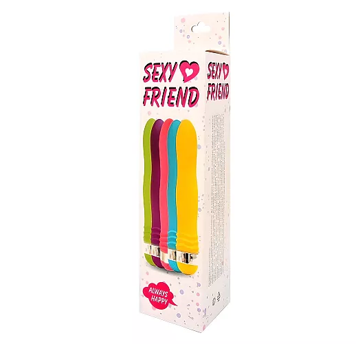 Салатовый эргономичный вибратор Sexy Friend с регулировкой интенсивности вибрации - 17,5 см.