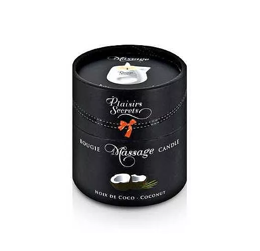 Массажная свеча с ароматом кокоса Bougie de Massage Gourmande Coco - 80 мл.
