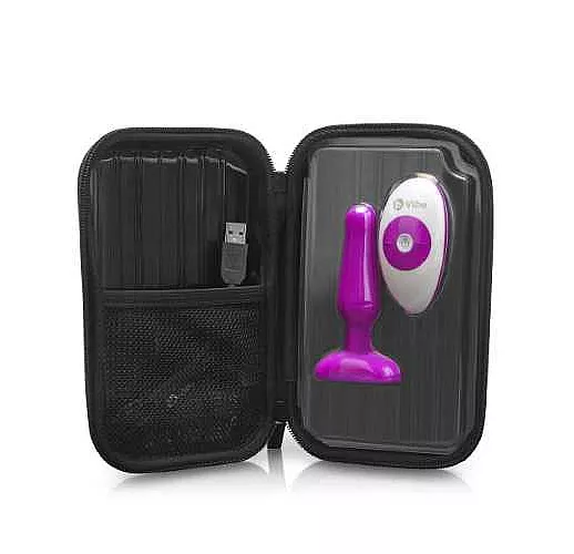 Анальная вибропробка NOVICE REMOTE CONTROL PLUG FUCHSIA - 10,2 см.