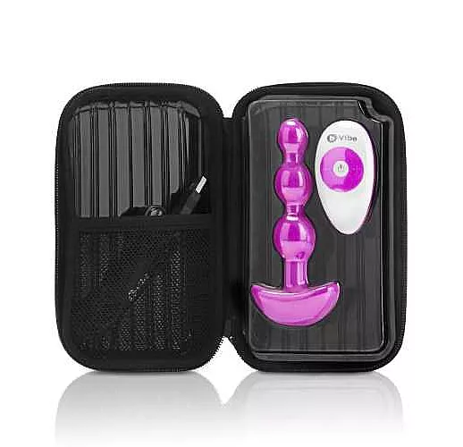 Анальная виброёлочка TRIPLET ANAL BEADS FUCHSIA - 14 см.