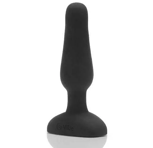Анальная вибропробка чёрного цвета NOVICE REMOTE CONTROL PLUG BLACK - 10,2 см.