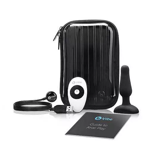 Анальная вибропробка чёрного цвета NOVICE REMOTE CONTROL PLUG BLACK - 10,2 см.