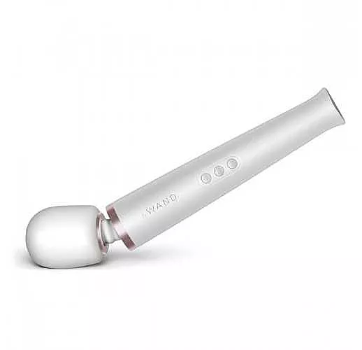 Белый массажёр-жезл le Wand с 20 режимами вибрации