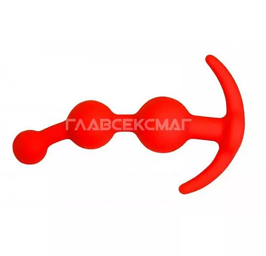 Оранжевая анальная цепочка из 3 звеньев - 13 см. Оранжевая анальная цепочка из 3 звеньев - 13 см.