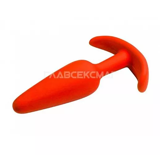 Оранжевая анальная пробка из силикона - 10 см. Оранжевая анальная пробка из силикона - 10 см.