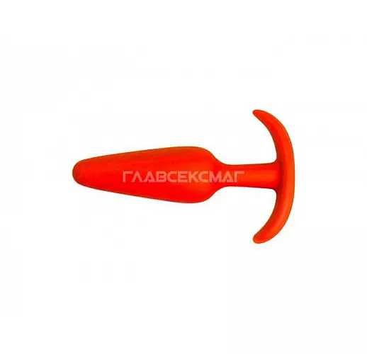 Оранжевая анальная пробка из силикона - 10 см. Оранжевая анальная пробка из силикона - 10 см.