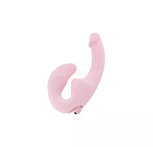 Нежно-розовый анатомический страпон с вибрацией Нежно-розовый анатомический страпон с вибрацией