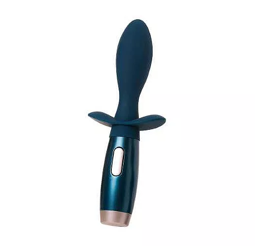 Бирюзовый анальный вибратор Le Stelle PERKS SERIES EXO с 2 сменными насадками