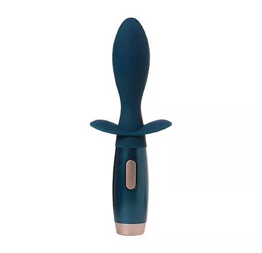 Бирюзовый анальный вибратор Le Stelle PERKS SERIES EXO с 2 сменными насадками