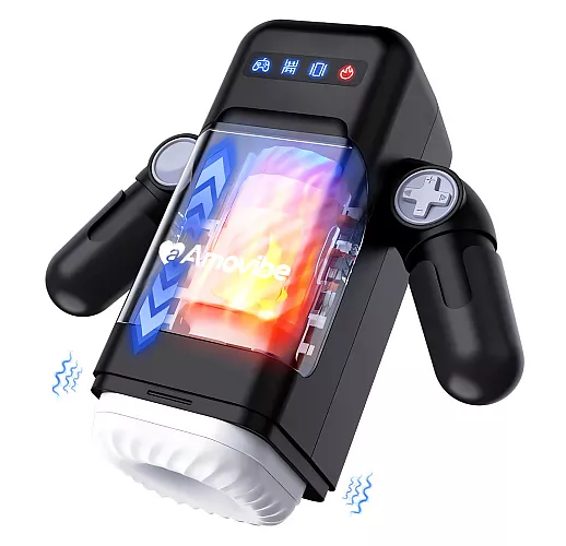 Автоматический гейм-мастурбатор Amovibe "Game Cup" c фрикциями, вибрацией, нагревом, USB