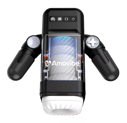 Автоматический гейм-мастурбатор Amovibe "Game Cup" c фрикциями, вибрацией, нагревом, USB