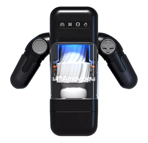 Автоматический гейм-мастурбатор Amovibe "Game Cup" c фрикциями, вибрацией, нагревом, USB