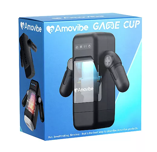 Автоматический гейм-мастурбатор Amovibe "Game Cup" c фрикциями, вибрацией, нагревом, USB