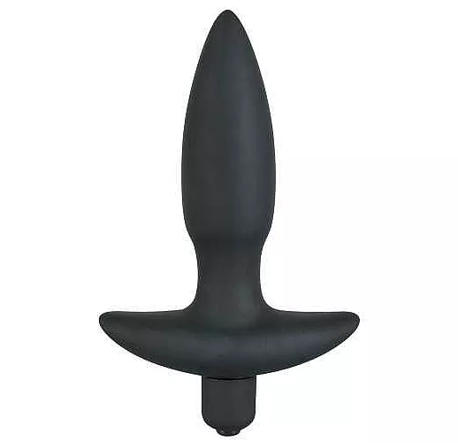 Анальная вибровтулка с 5 скоростями вибрации - 12 см.