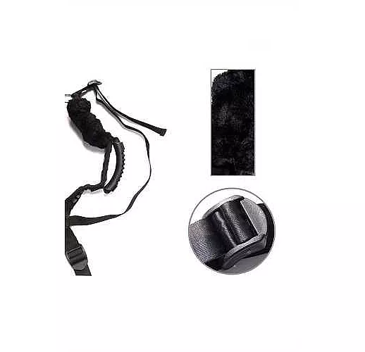 Чёрный бондажный комплект Romfun Sex Harness Bondage на сбруе